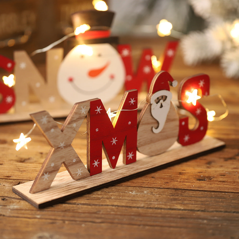 Wooden Christmas Mantle Shelf Sign