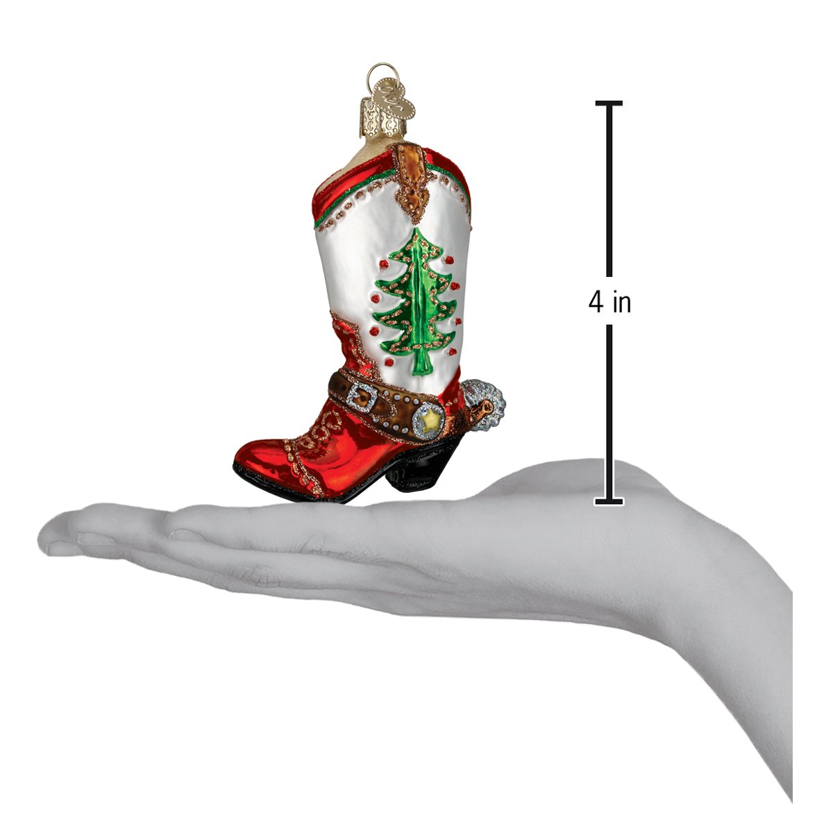 Christmas Cowboy Boot-3