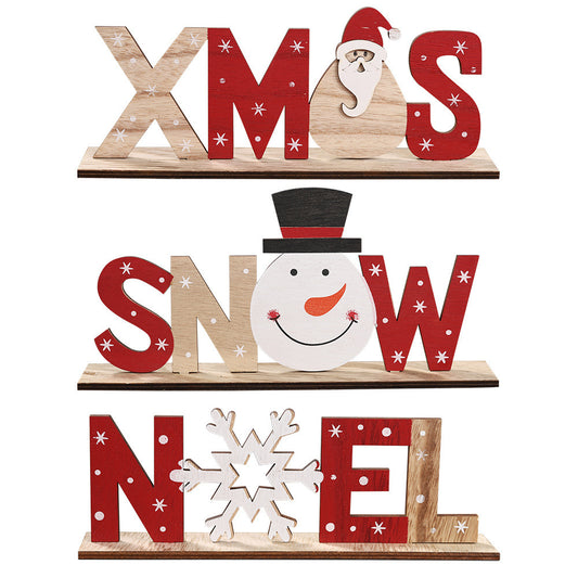 Wooden Christmas Mantle Shelf Sign