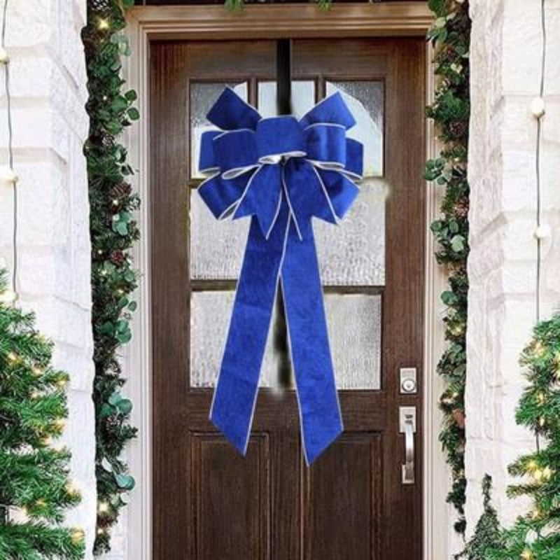 Big Blue Bow Wall Door Hanging