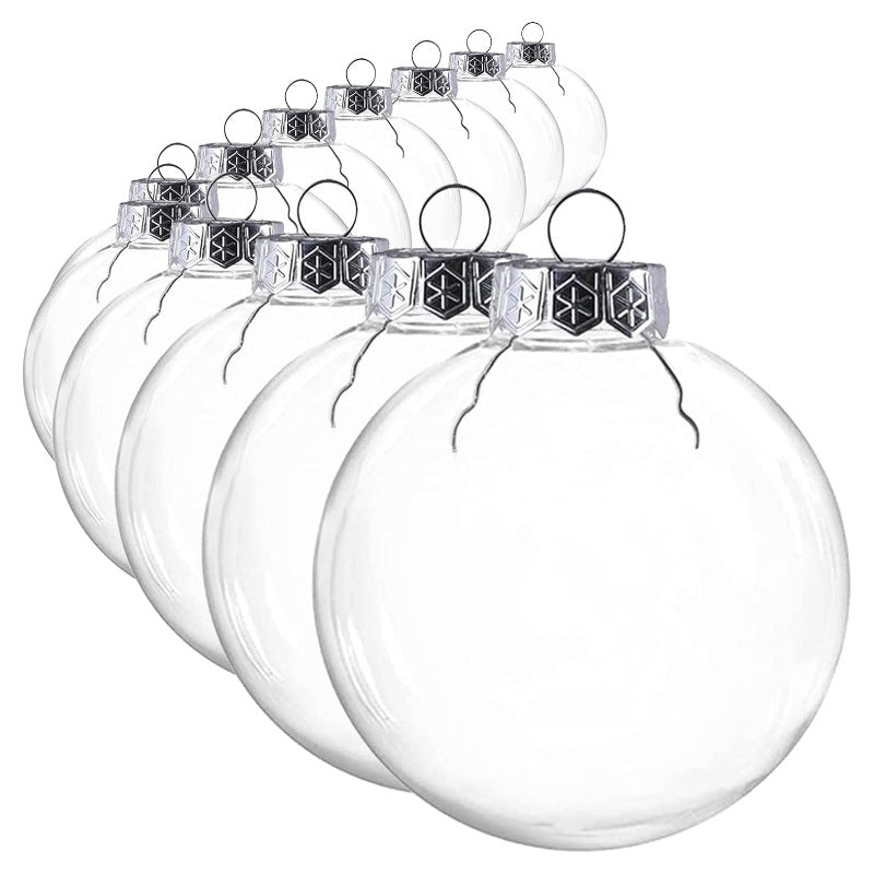 Christmas Ball Transparent PET Shatterproof DIY Pendant Plastic Ball