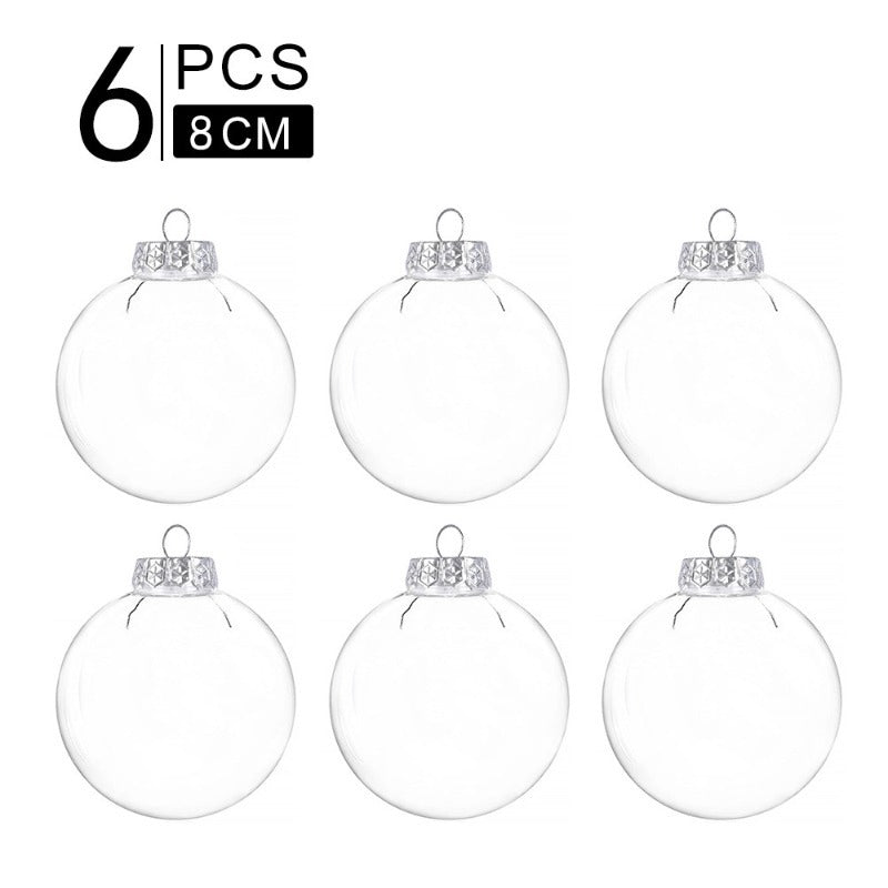 Christmas Ball Transparent PET Shatterproof DIY Pendant Plastic Ball