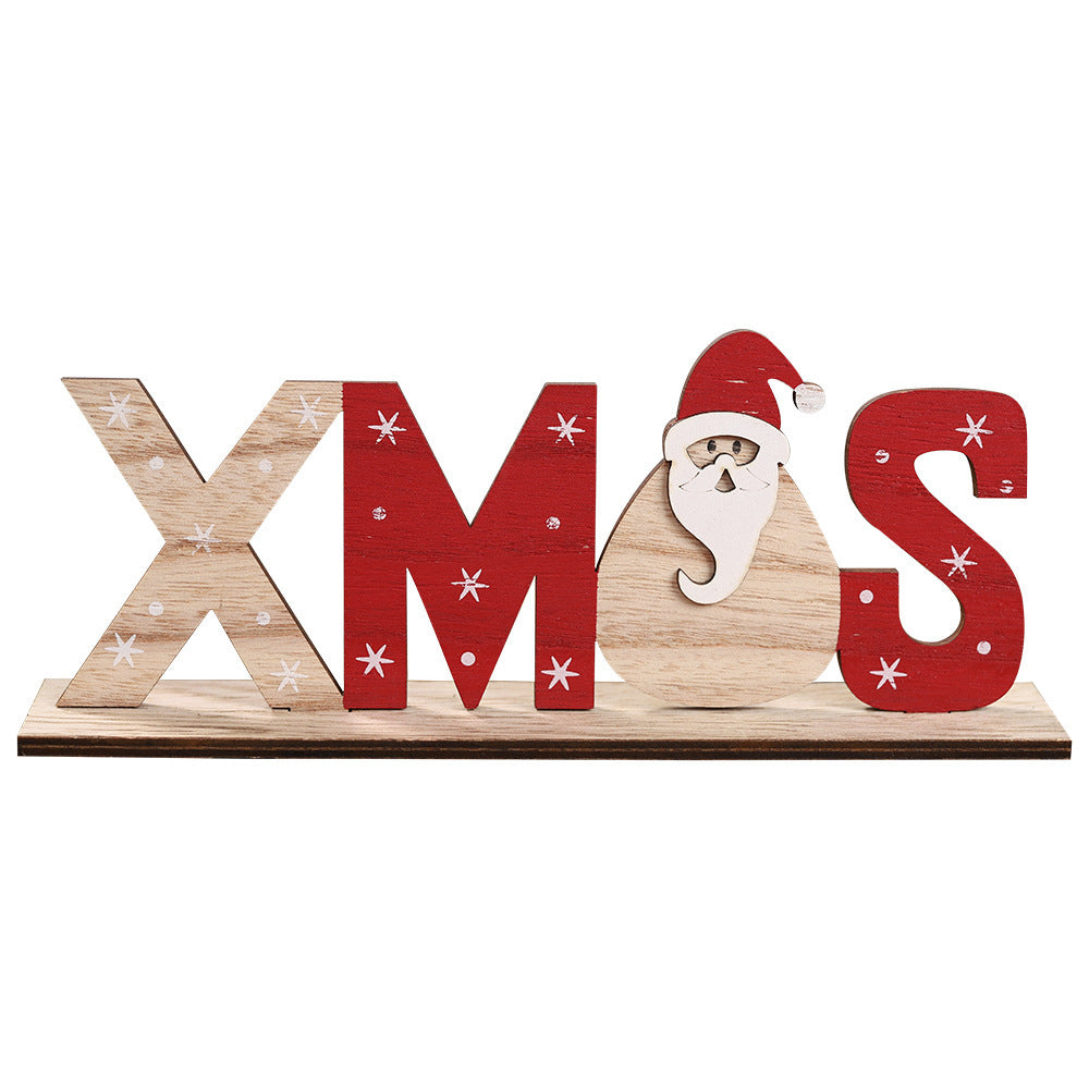 Wooden Christmas Mantle Shelf Sign