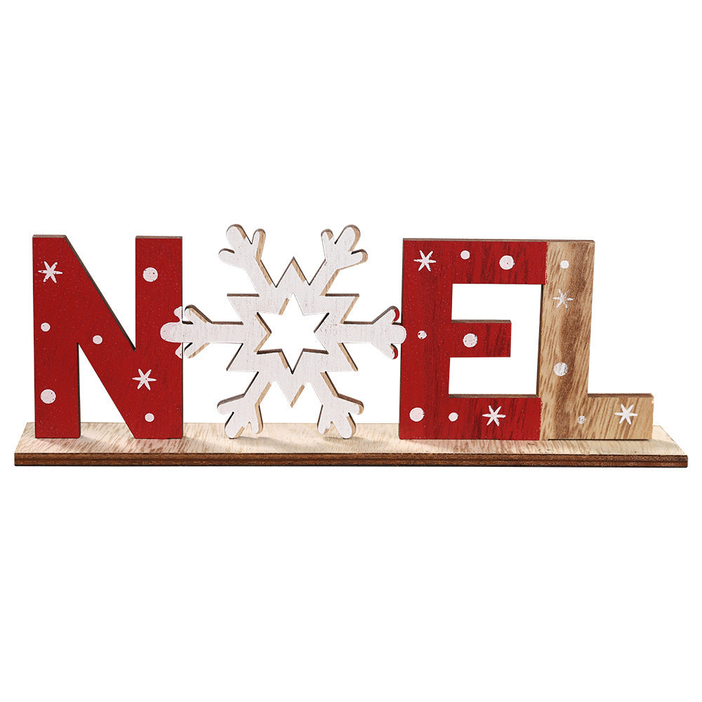 Wooden Christmas Mantle Shelf Sign