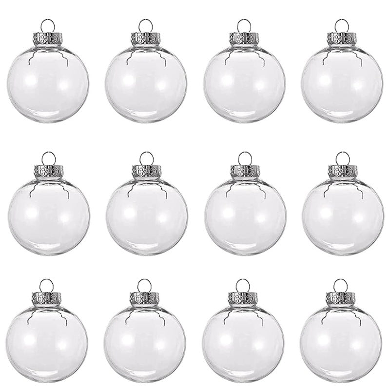 Christmas Ball Transparent PET Shatterproof DIY Pendant Plastic Ball