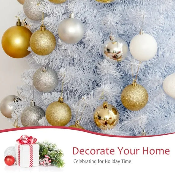 6 Feet Unlit Artificial Slim Pencil Christmas Tree With Metal Stand