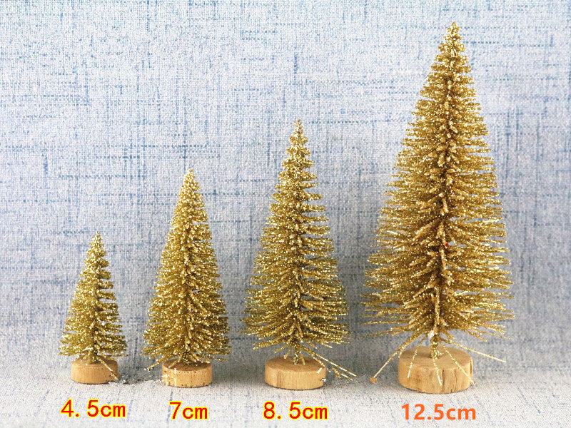 Blue Gold Silver And Red Mini Christmas Tree Ornaments