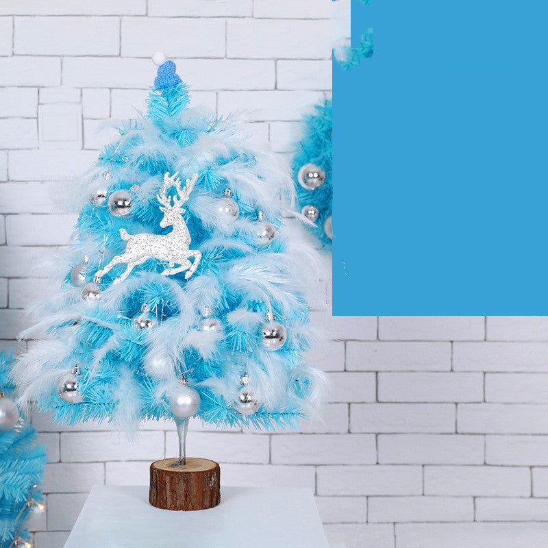 Package 45cm Mini Feather Girl Heart Christmas Tree