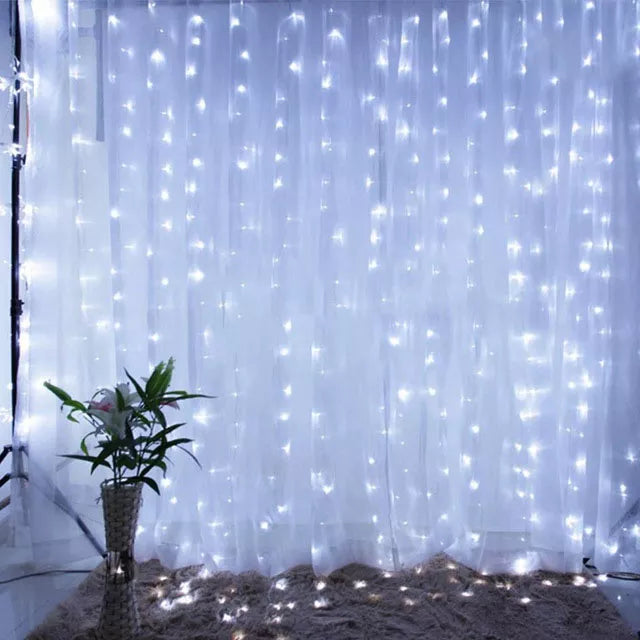 Christmas Curtain Light Decor for Home Christmas