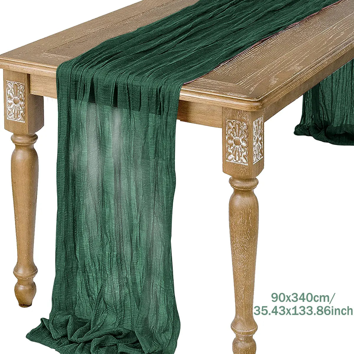 Blue Table Cover Semi-Sheer Gauze Table Runners Vintage