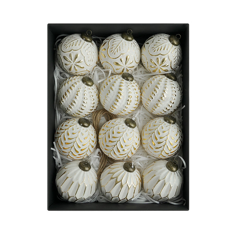 8cm Vintage Antique Retro Mid-Century Christmas Ball Decorative Ornaments