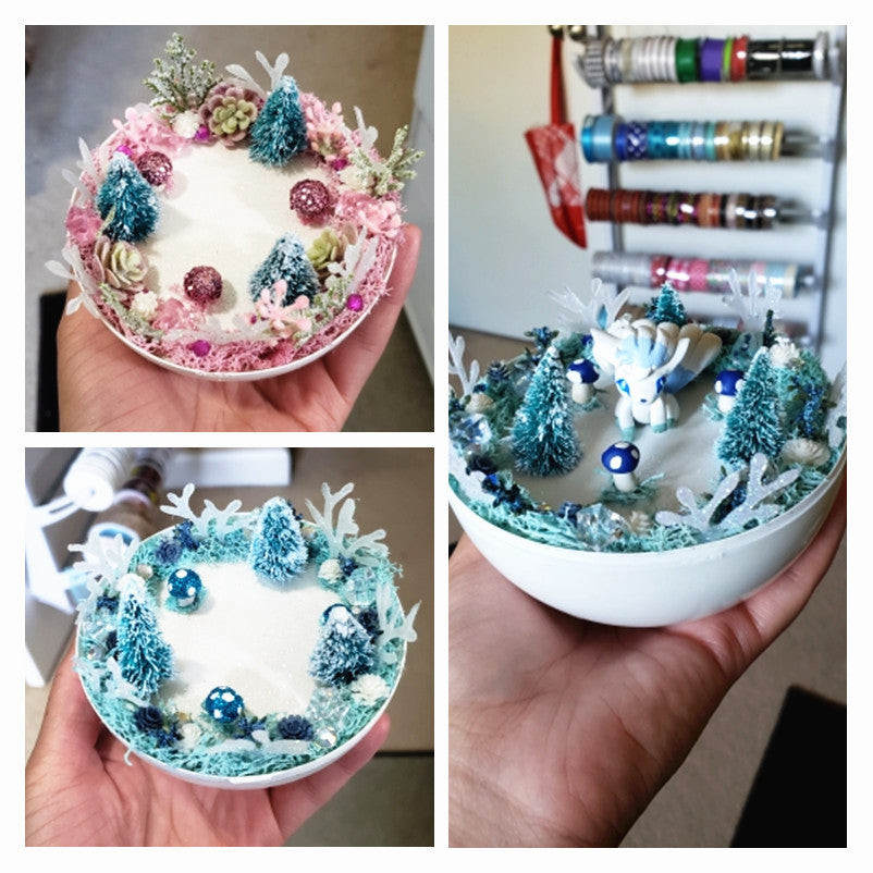 Blue Gold Silver And Red Mini Christmas Tree Ornaments